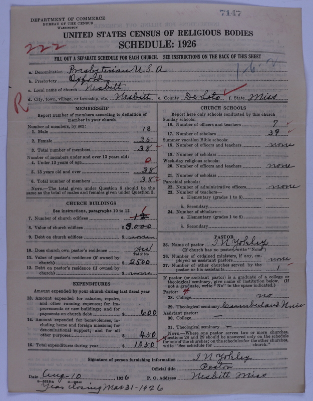 Scan of Presbyterian Church in the United States of America: 7147