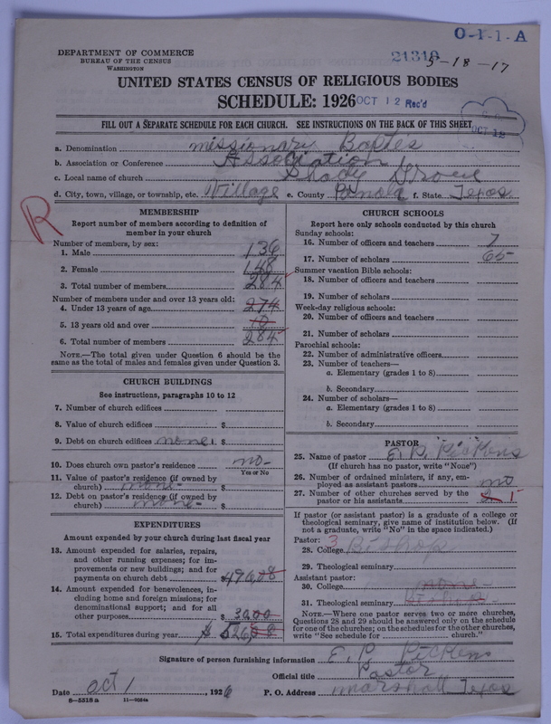 Scan of Negro Baptists: 21310