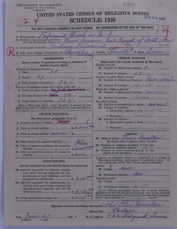 Scan of Reformed Church in the United States: 1397