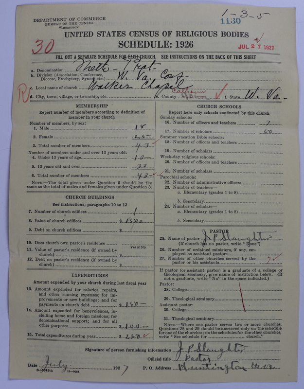 Scan of Methodist Protestant Church: 1130