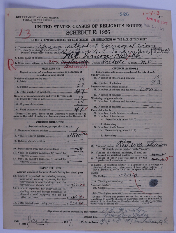 Scan of African Methodist Episcopal Zion Church: 826