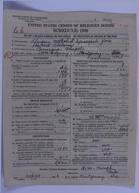 Scan of African Methodist Episcopal Zion Church: 2036