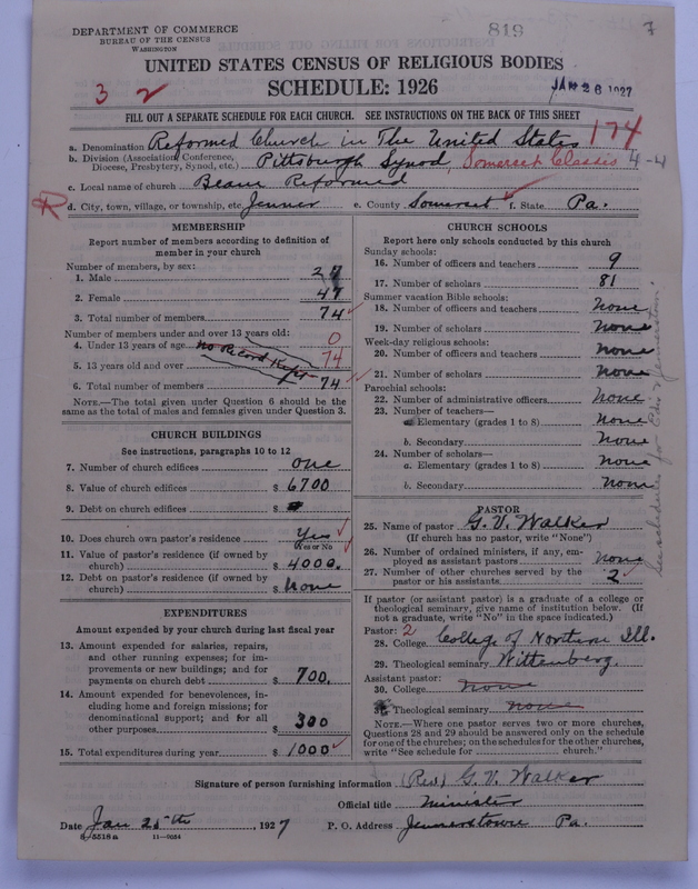 Scan of Reformed Church in the United States: 819