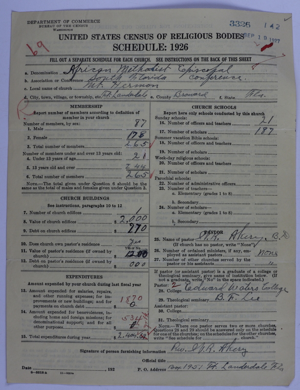 Scan of African Methodist Episcopal Church: 3326