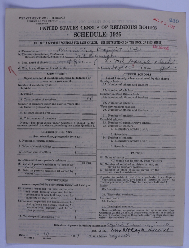 Scan of Colored Primitive Baptists: 250