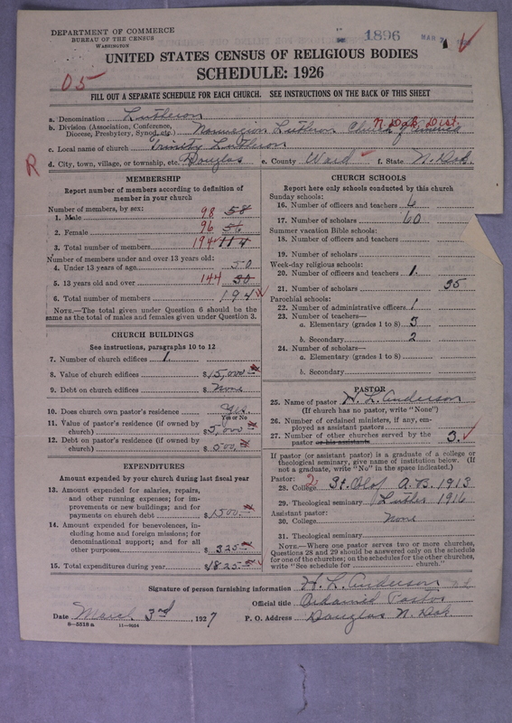 Scan of Norwegian Lutheran Church of America: 1896