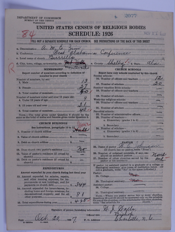 Scan of African Methodist Episcopal Zion Church: 2077