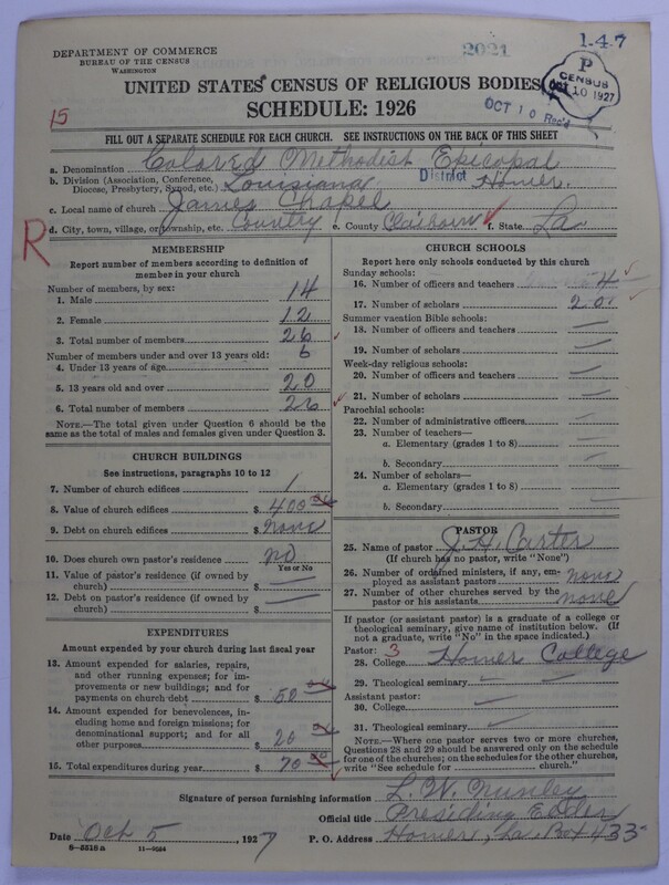 Scan of Colored Methodist Episcopal Church: 2021