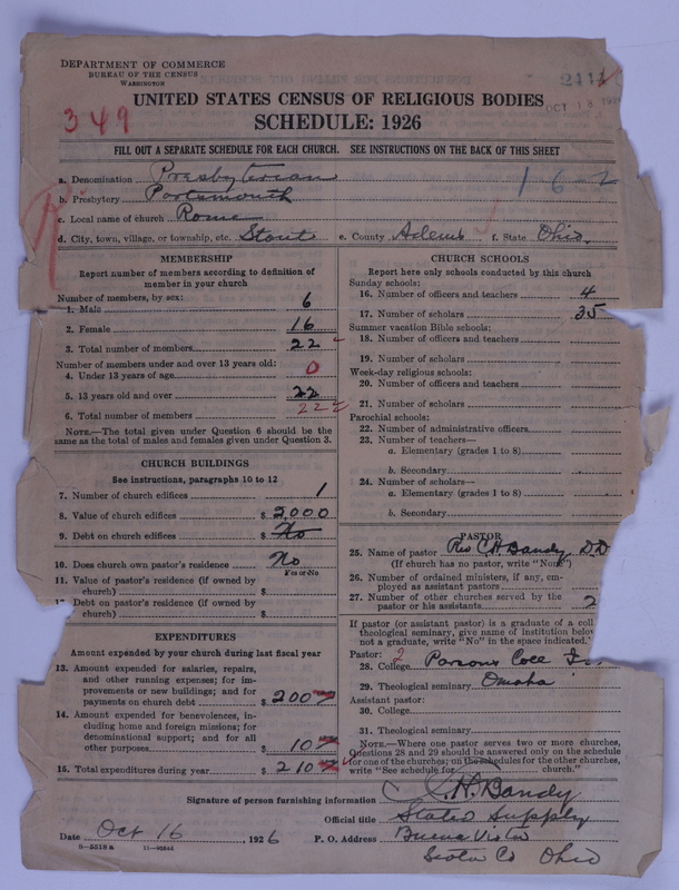Scan of Presbyterian Church in the United States of America: 2444