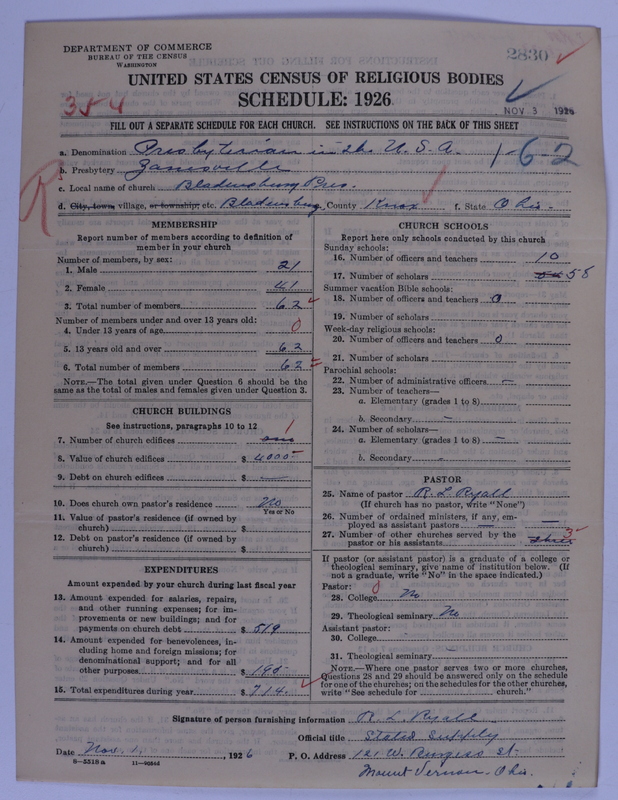 Scan of Presbyterian Church in the United States of America: 2830