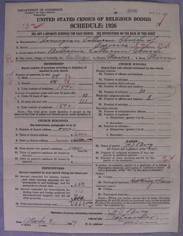 Scan of Norwegian Lutheran Church of America: 866