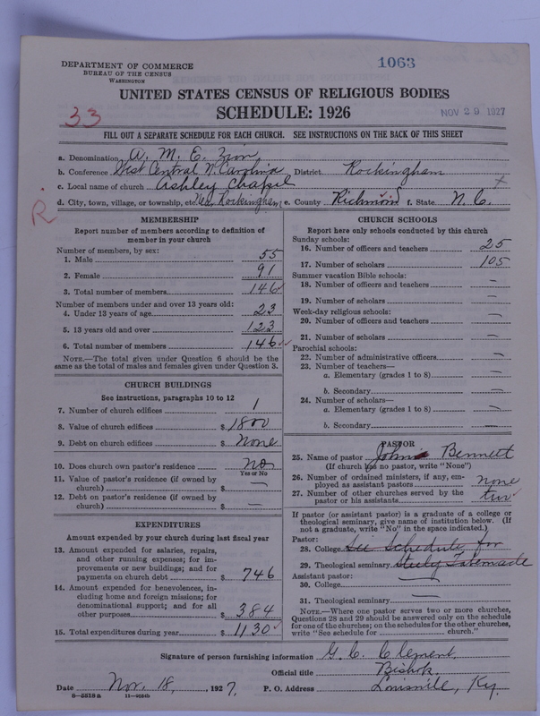 Scan of African Methodist Episcopal Zion Church: 1063