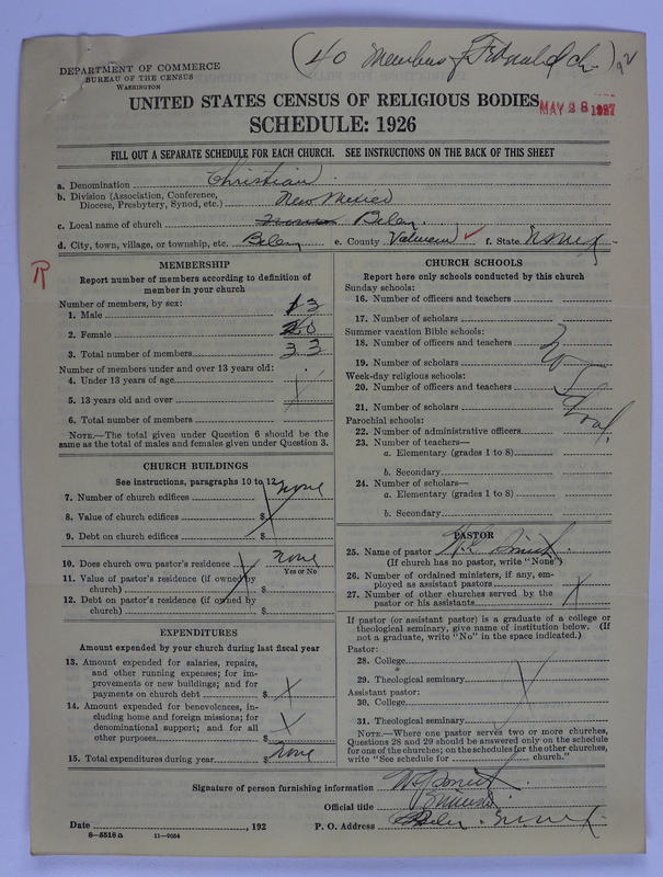 Scan of Federated Churches: 92