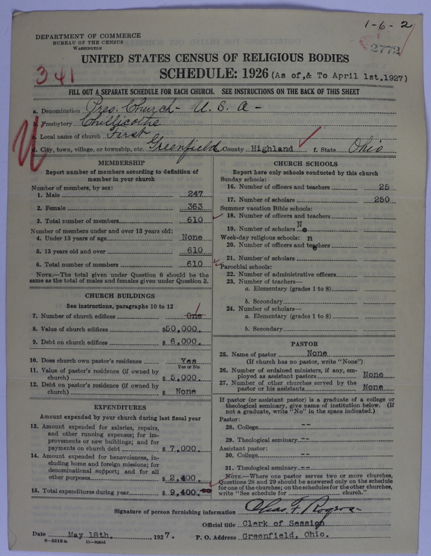 Scan of Presbyterian Church in the United States of America: 2772