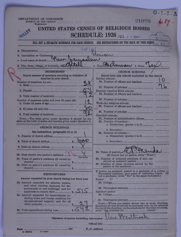 Scan of Negro Baptists: 21070