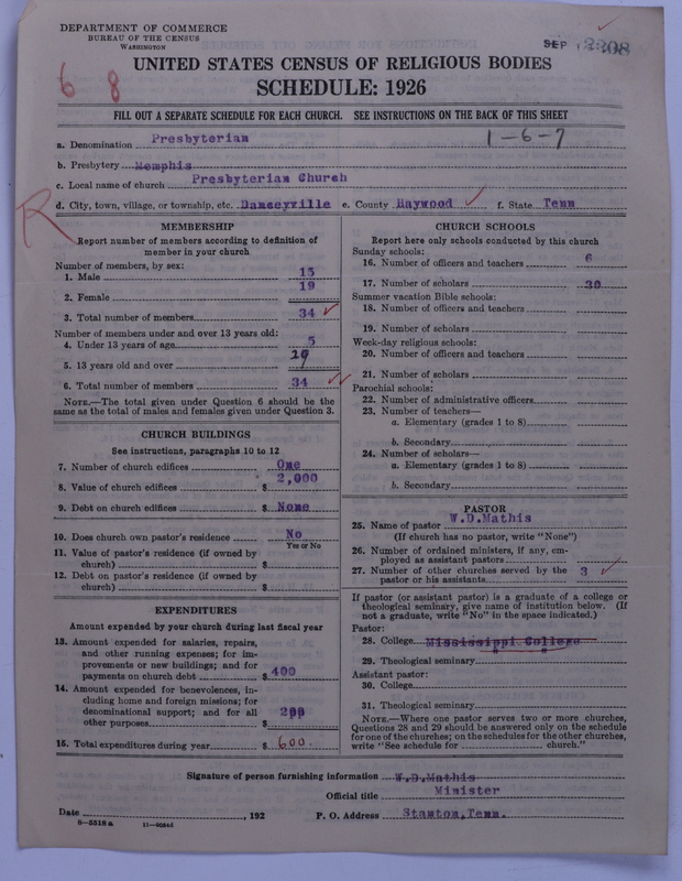 Scan of Presbyterian Church in the United States: 2208
