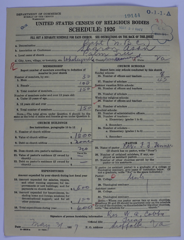Scan of Negro Baptists: 19144