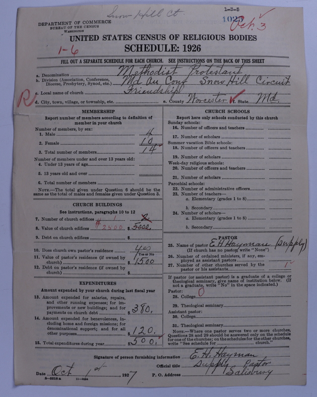 Scan of Methodist Protestant Church: 1025