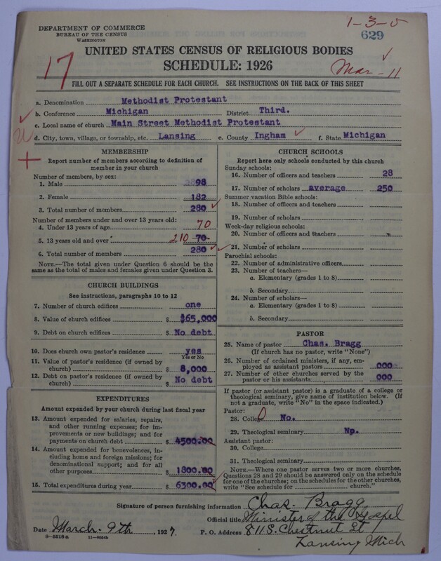 Scan of Methodist Protestant Church: 629