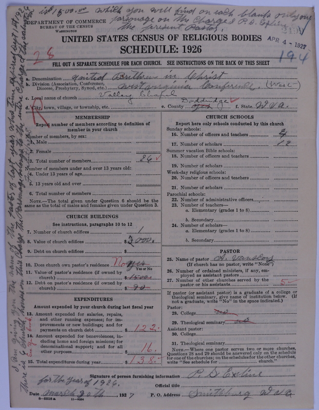Scan of Church of the United Brethren in Christ: 2499