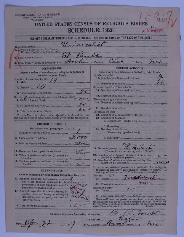 Scan of Universalist Church: 412