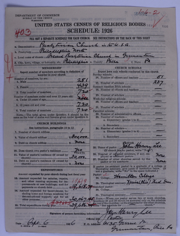 Scan of Presbyterian Church in the United States of America: 2232