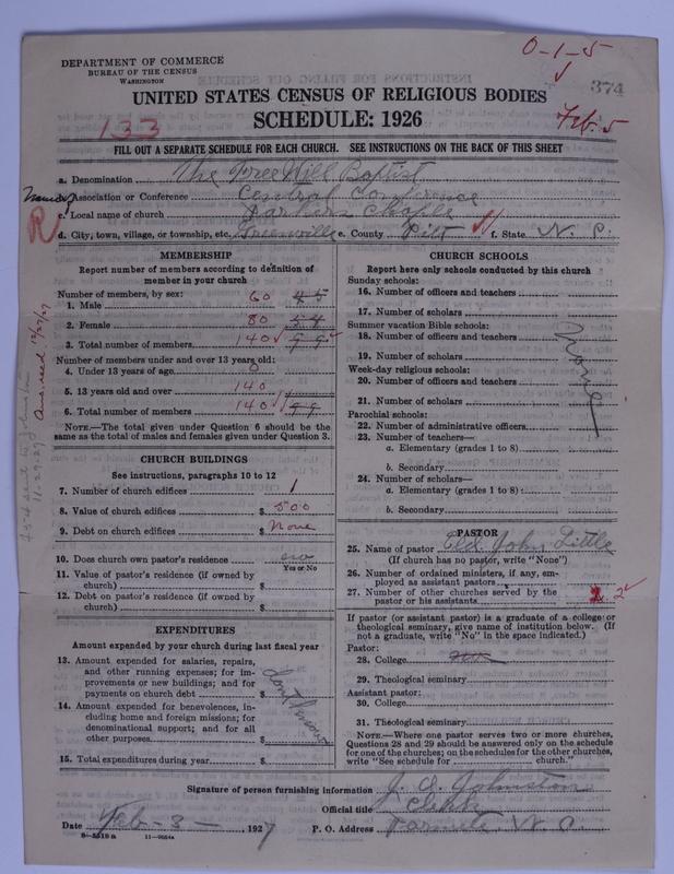 Scan of Free Will Baptists: 374