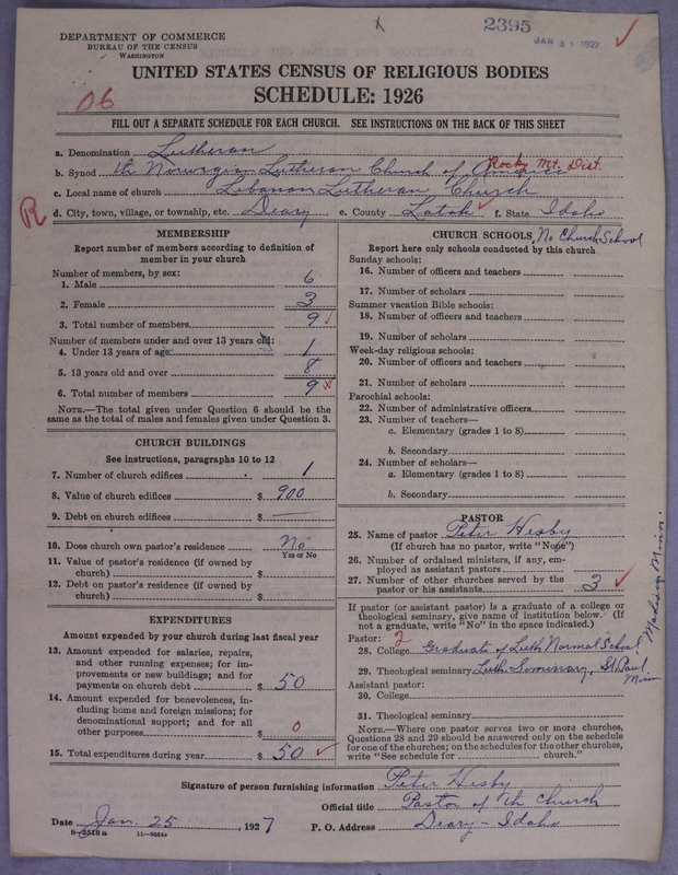 Scan of Norwegian Lutheran Church of America: 2396