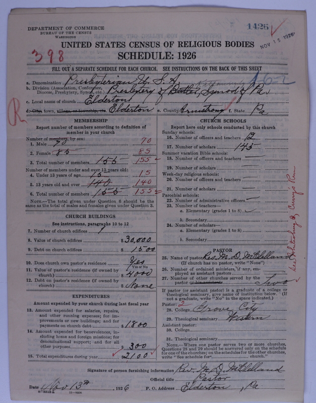 Scan of Presbyterian Church in the United States of America: 1426