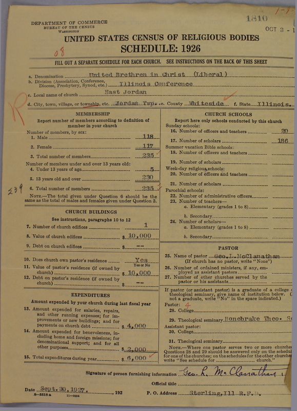 Scan of Church of the United Brethren in Christ: 1810