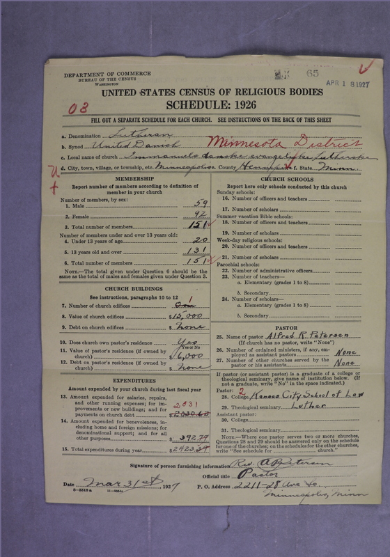 Scan of United Danish Evangelical Lutheran Church in America: 65