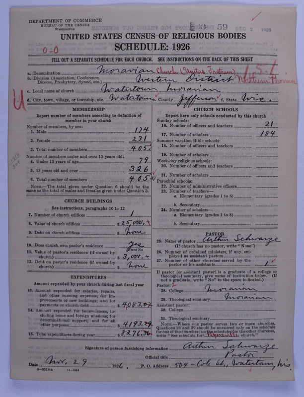 Scan of Moravian Church in America: 59