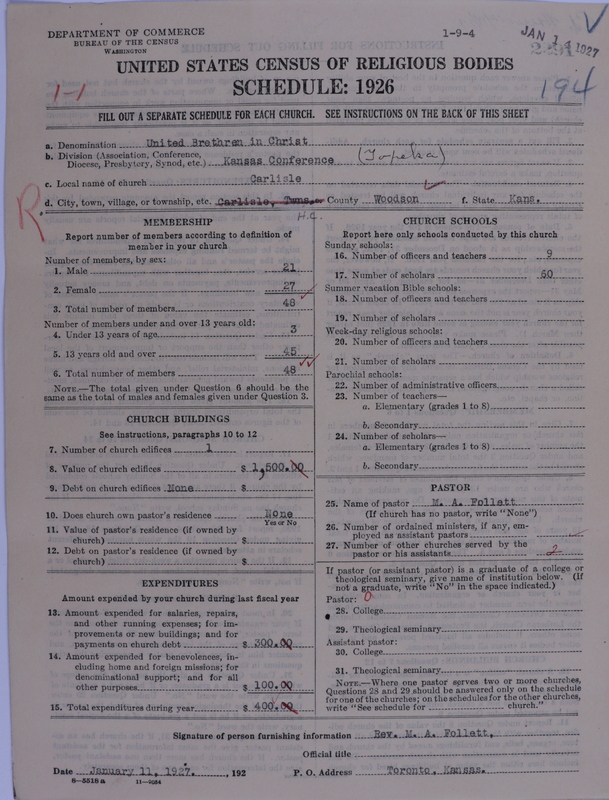 Scan of Church of the United Brethren in Christ: 2291