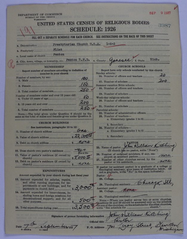 Scan of Presbyterian Church in the United States of America: 3987
