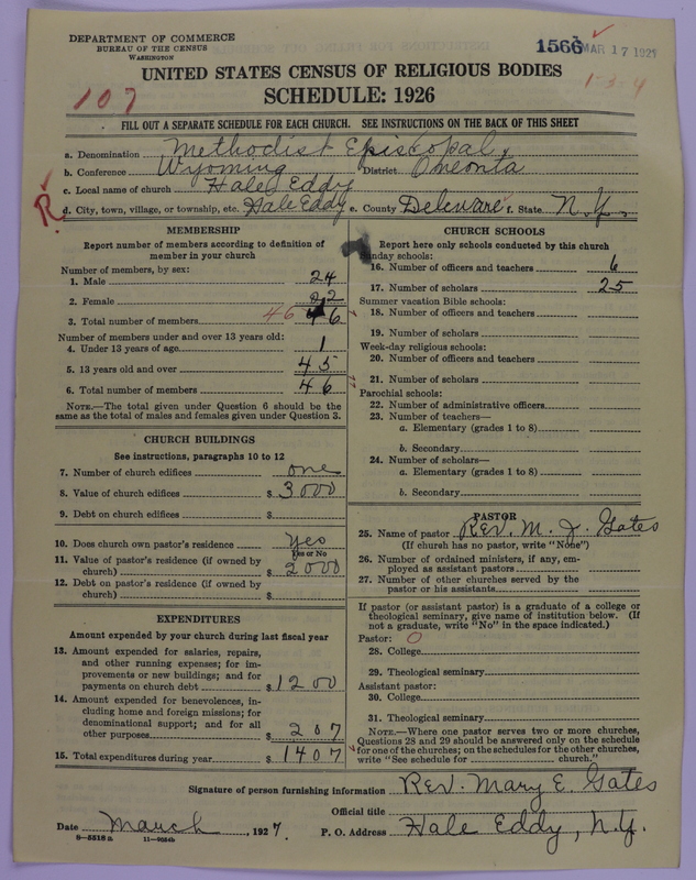 Scan of Methodist Episcopal Church: 1566