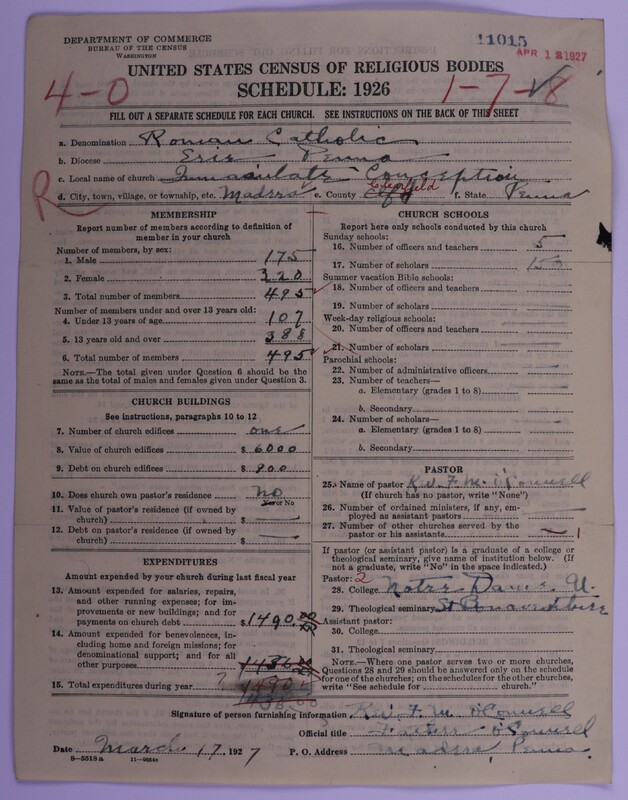 Scan of Roman Catholic Church: 11015