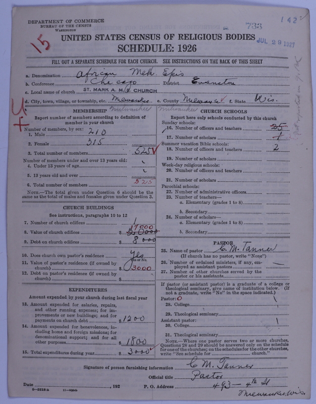 Scan of African Methodist Episcopal Church: 733