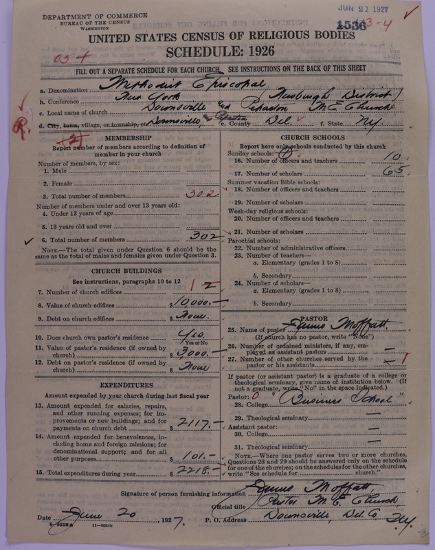 Scan of Methodist Episcopal Church: 1536