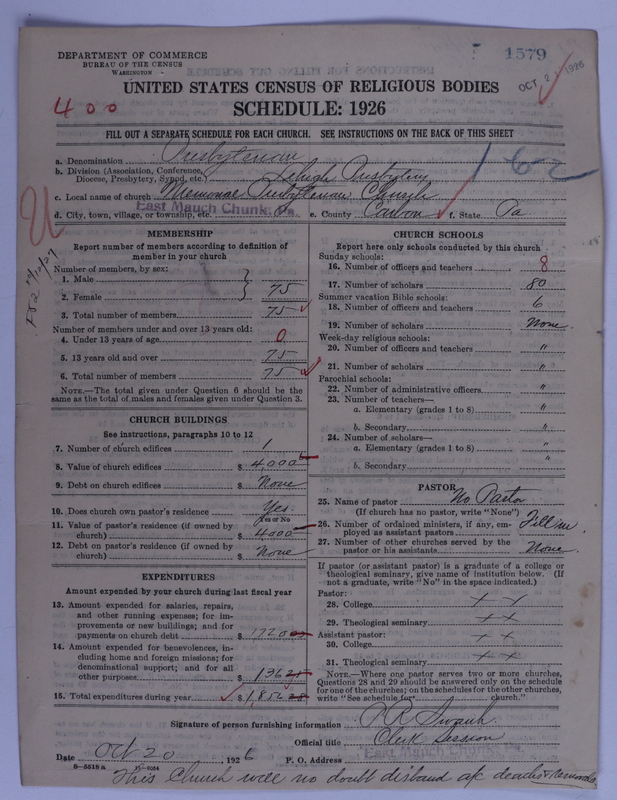 Scan of Presbyterian Church in the United States of America: 1579