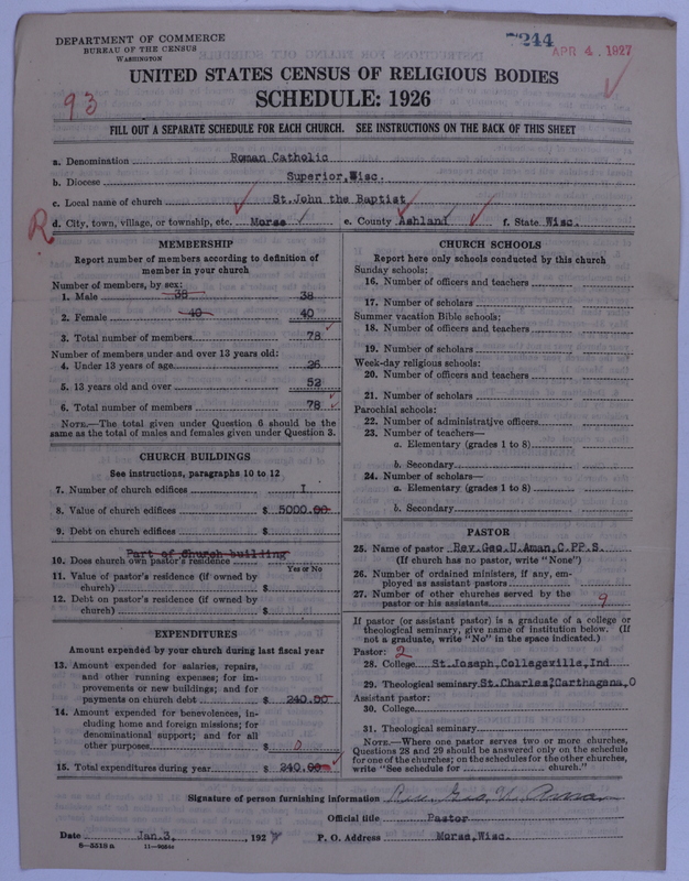 Scan of Roman Catholic Church: 7245