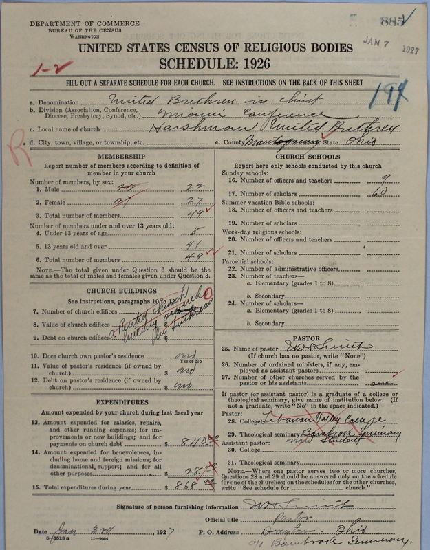 Scan of Church of the United Brethren in Christ: 885