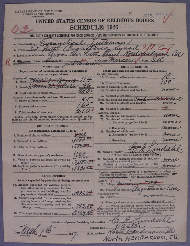 Scan of Evangelical Lutheran Augustana Synod of North America: 295