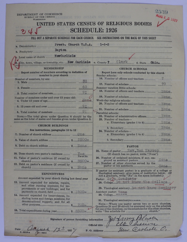 Scan of Presbyterian Church in the United States of America: 2539