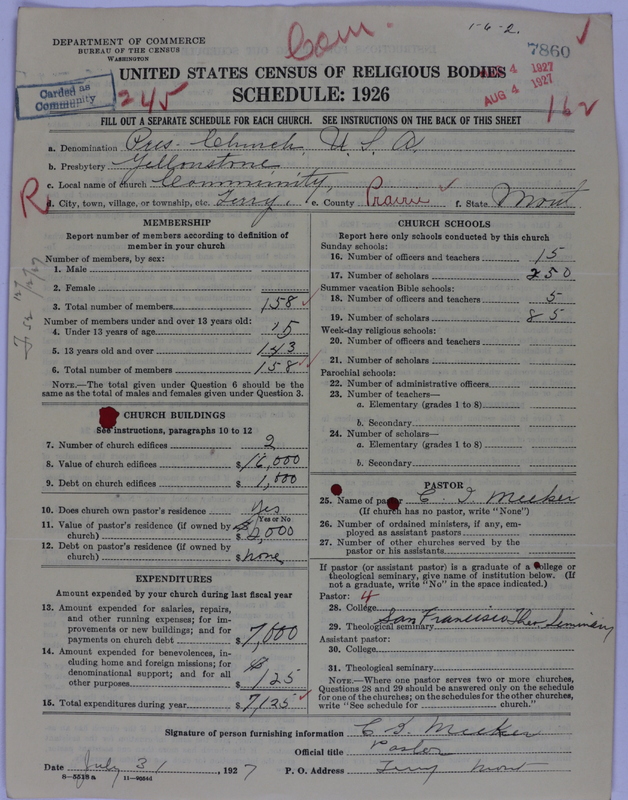 Scan of Presbyterian Church in the United States of America: 7860