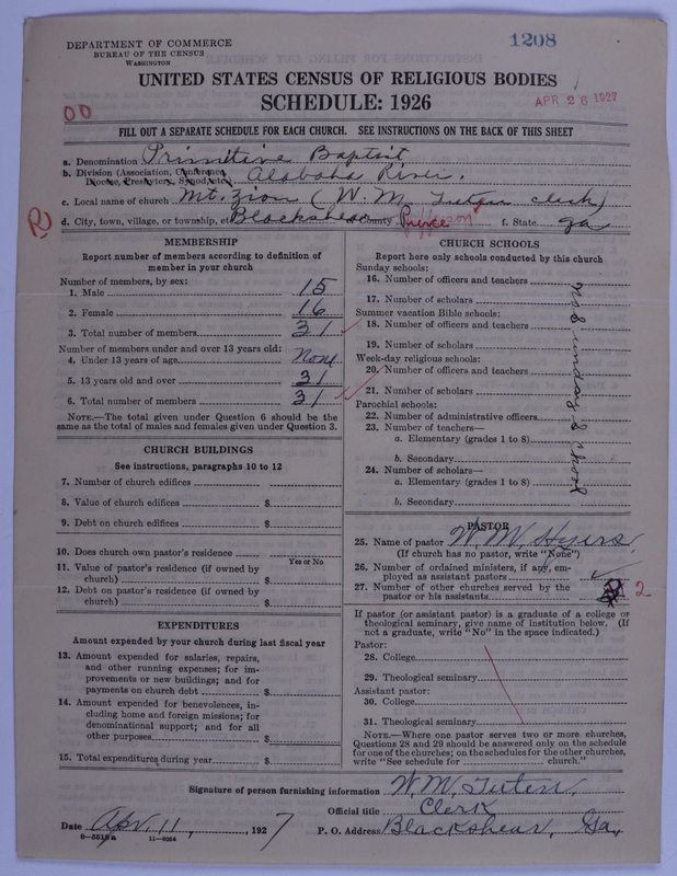 Scan of Primitive Baptists: 1208