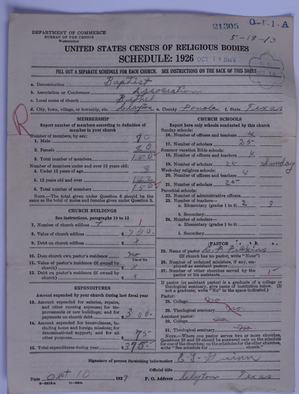 Scan of Negro Baptists: 21305