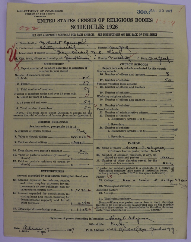 Scan of Methodist Episcopal Church: 3003