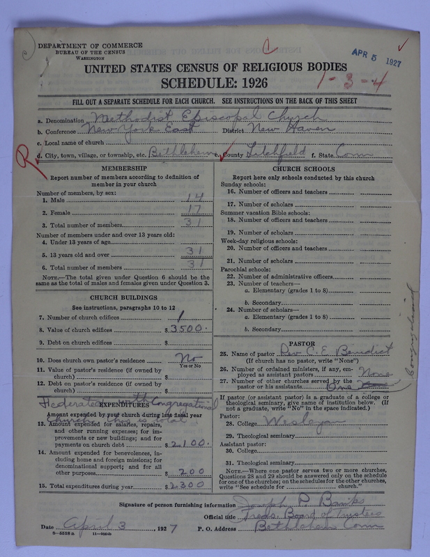 Scan of Federated Churches: