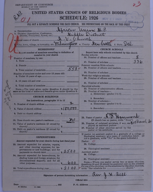 Scan of African Union Methodist Protestant Church: 23
