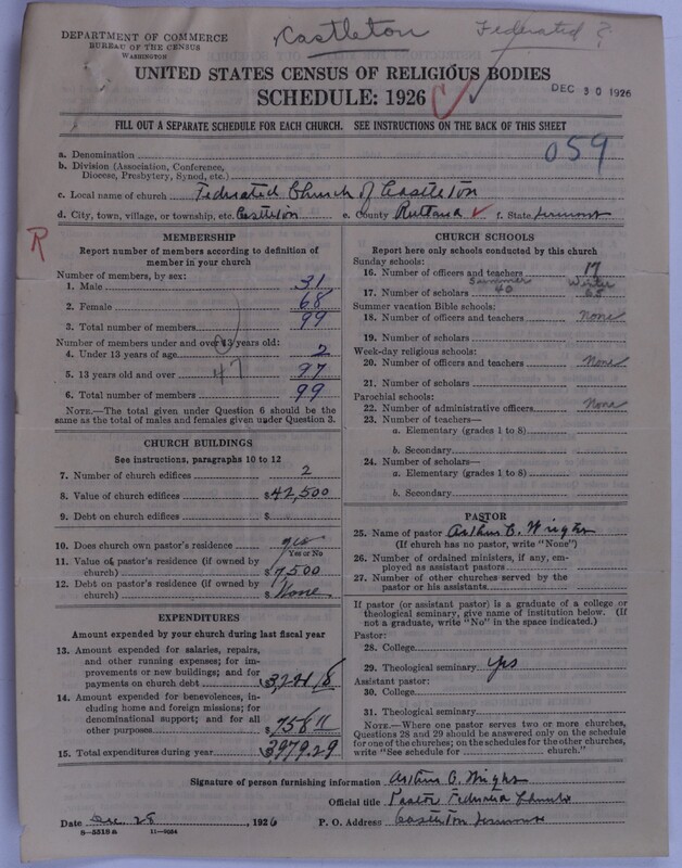 Scan of Federated Churches: 63